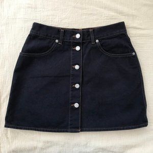 Vintage Bennetton Button Front Mini Skirt